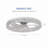 Modern Smart App Control Dimmable LED Flush Mount Ceiling Fan with Light White-379435308