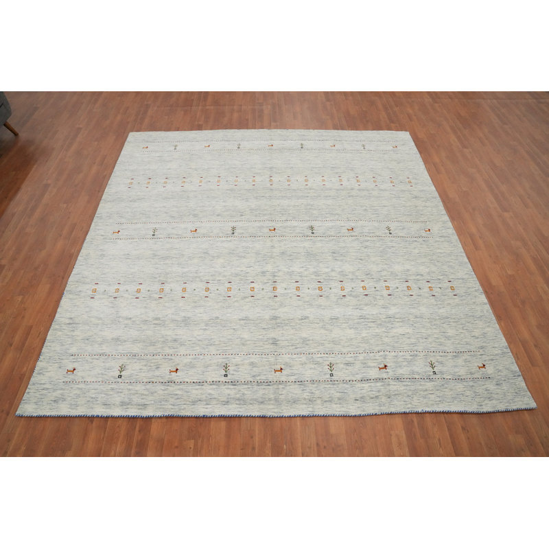 Tapis en laine fait à la main style petits animaux Gabbeh 10 x 10