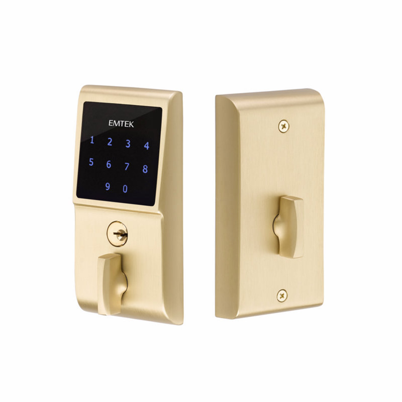 EmTouch Single Cylinder Electronic Deadbolt, Satin Brass
