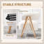 Chaise de baignoire, chaise d'appoint en molleton Sherpa avec pieds en bois, blanc-524113216-524113219