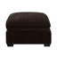Repose-pieds rectangulaire rembourré en tissu, chocolat noir
