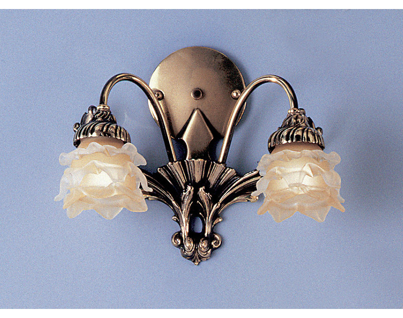 Appliquee à bras 2 lumières La Paloma, Bronze antique