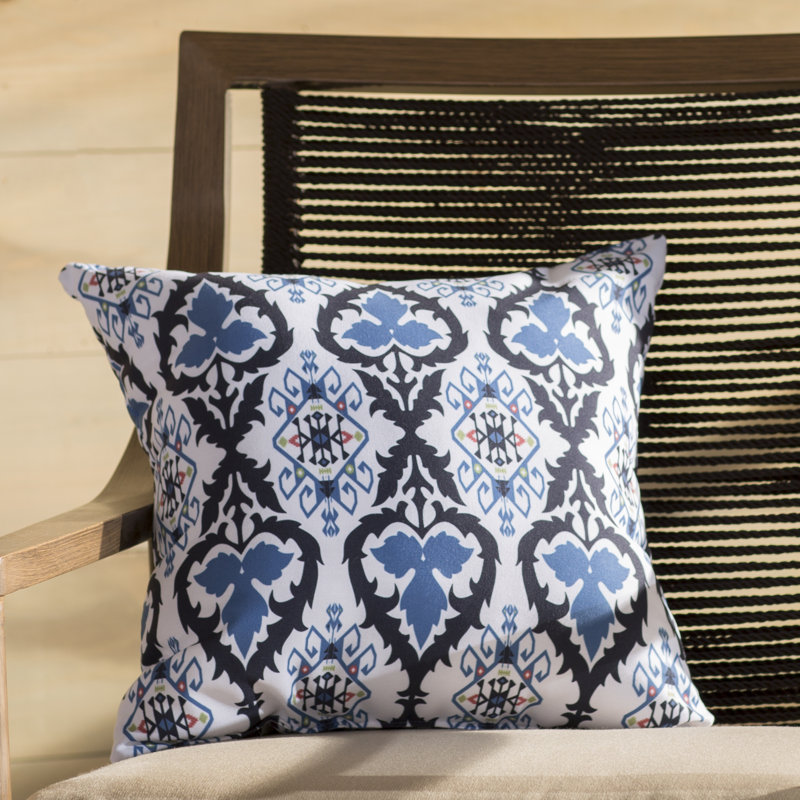 Housse et insert de coussin carré Happy Hippy, Bleu marine, 20 po x 20 po