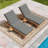 Outdoor 4'' Chaise Lounge Cushions Lounge Chair Cushions 26" W X 80" L-423027317-408104540-408150297