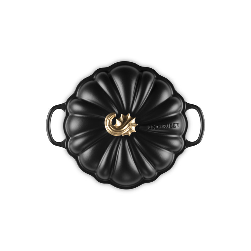 Le Creuset Enameled Cast Iron Pumpkin Cocotte, 4 Qt. - Licorice, Black