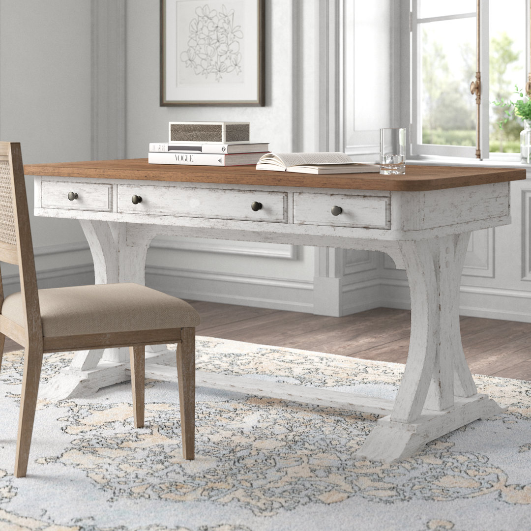 Harlowe Solid Wood Writing Desk Sand & Stable™