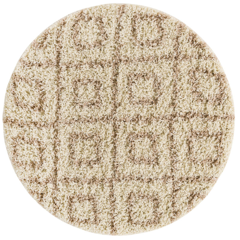 Geometric Indoor Rug, Round 3'3"