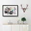 Howling Wolf with a Galaxy Forest - Picture Frame Painting Print-56736038-56736037