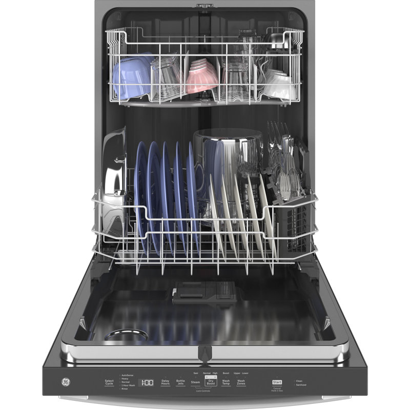 GE® ENERGY STAR® Top Control with Stainless Steel Interior Door Dishwasher with Sanitize Cycle & Dry Boost