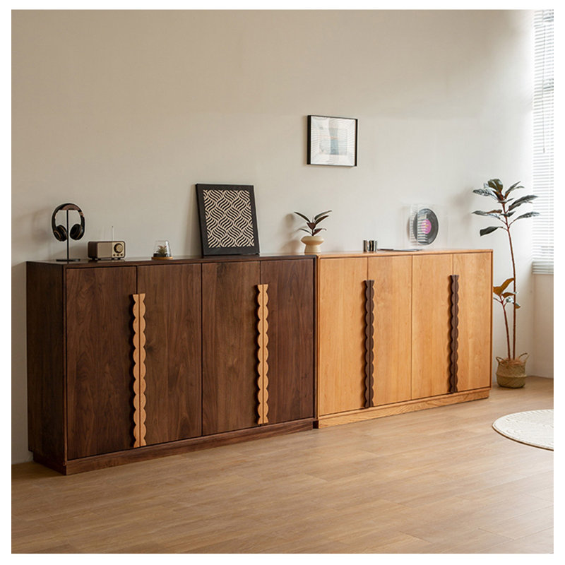 125.98" Brown+Tan Rectangular Solid Wood Shoe Storage