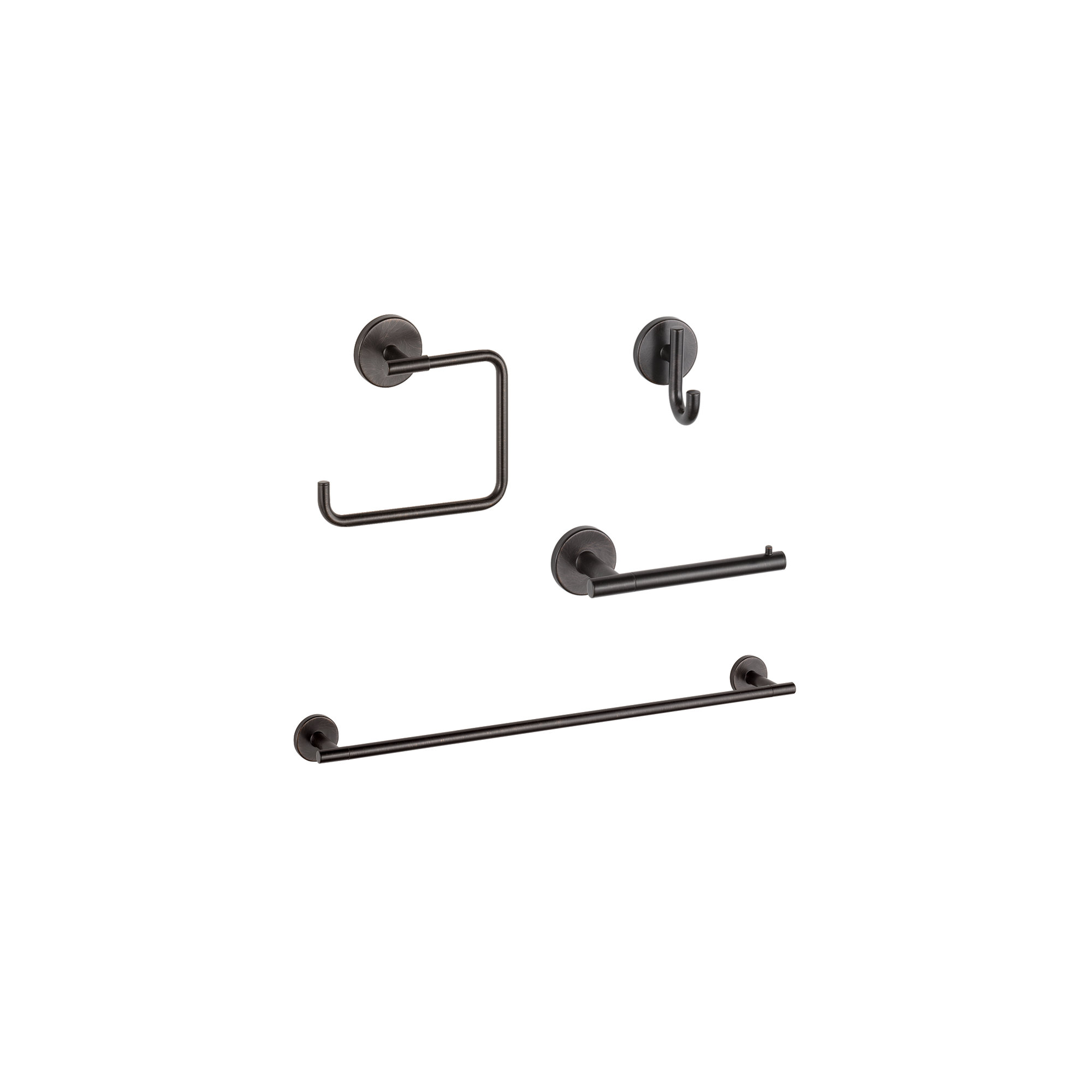 Trinsic Delta 4 Piece Bathroom Hardware Set, Venetian Bronze