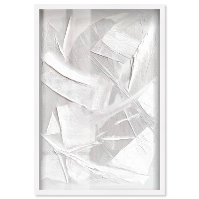 "Thick White Texture II", art mural blanc par Art Remedy