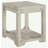 Farmhouse Style Wooden End Table With Plank Design Open Shelf, White