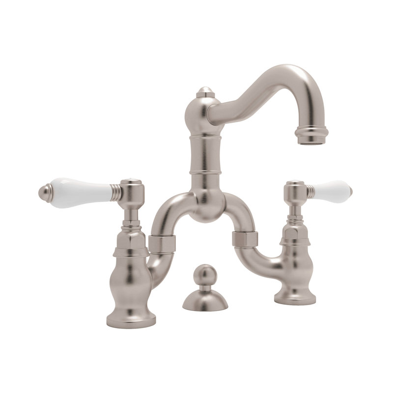 Acqui® Bridge Lavatory Faucet, Satin Nickel