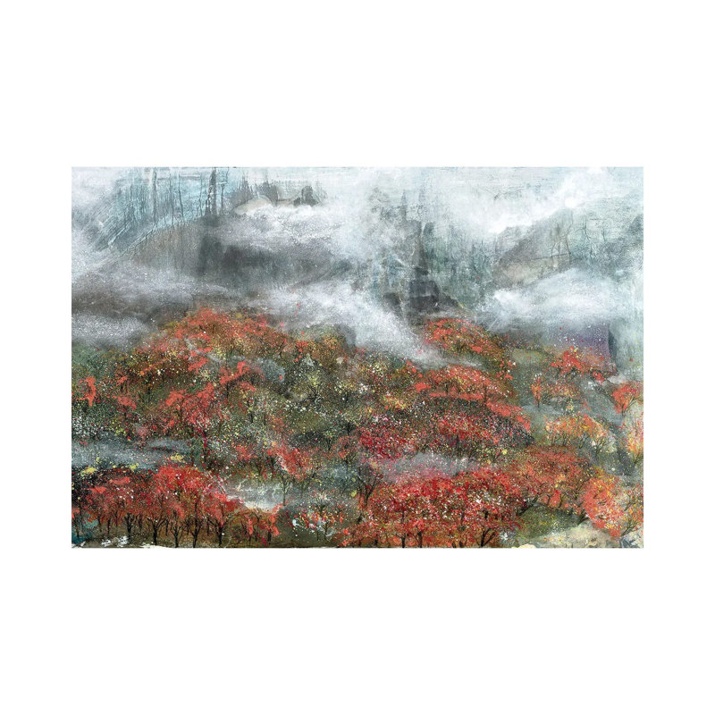 «Misty Ridge», reproduction d'art sur toile tendue, H 40 po x l 60 po