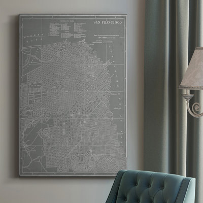 «City Map of San Francisco», impression sur toile tendue