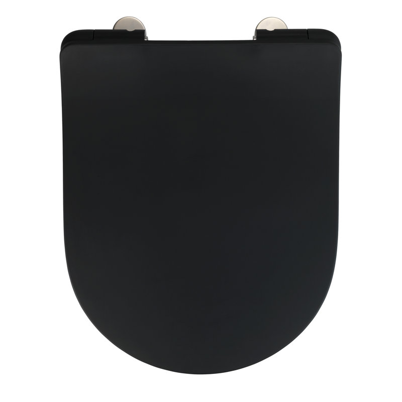 Sedilo Soft Close Elongated Toilet Seat, Black