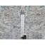 Tapis oriental blanc poudre 2 pi 6 po x 27 pi 9 po à motif de feuille de faucille, velours doux avec de la laine texturée, tapis oriental XL
