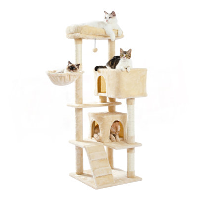 Plush Ladder Sisal Scratching Cat Tree