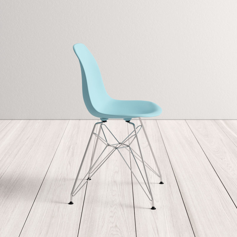 Matte Blue Eiffel Metal Side Chair Set of 2