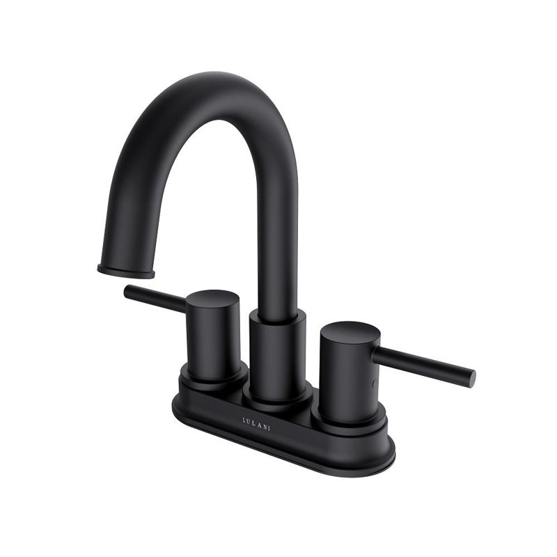 Robinet de salle de bain central avec drain Lulani St. Lucia, Noir mat