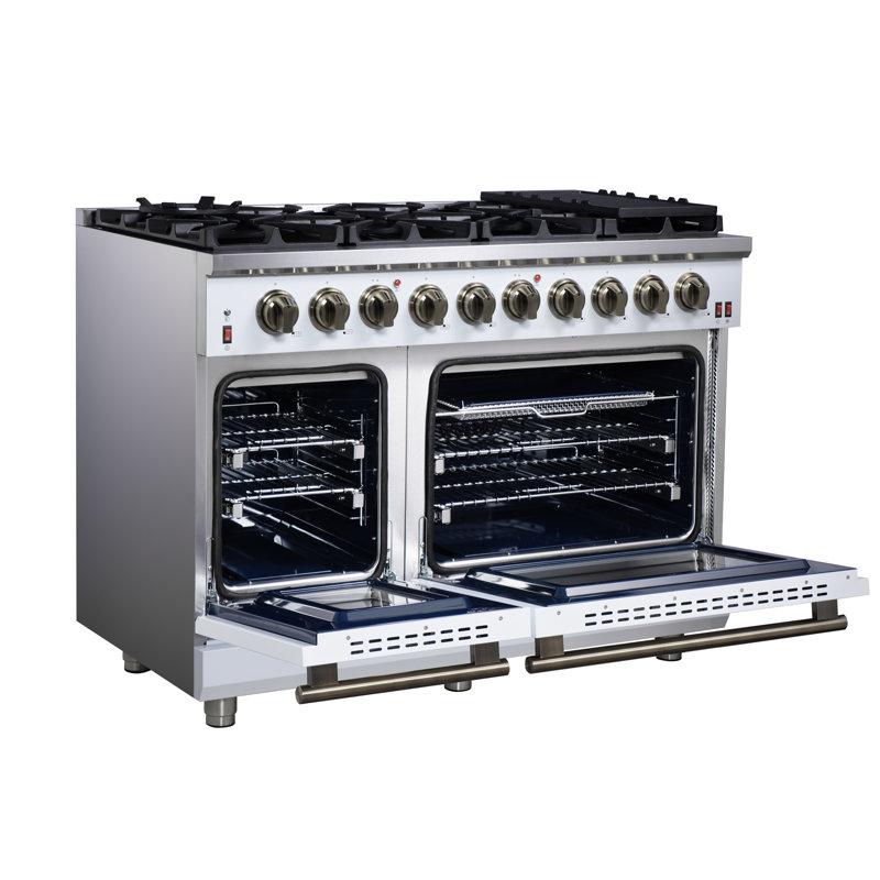 Cuisinière à gaz autoportante Massimo 48, Blanc
