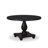 5 Piece Dining Set for 4 Includes a 48" Round Table with Pedestal and 4 Beige Red Polyester Fabric Upholstered Chairs, Sand Blasted Black-6334586-6334577
