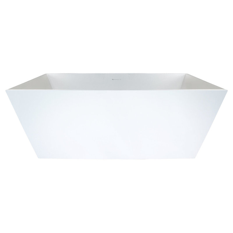 Bellevue 60'' L Air Bathtub, Polished Nickel, Matte White
