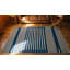 Small Scatter Size Antique Blue White Stripe Pattern Cotton Dhurrie Kilim Rug