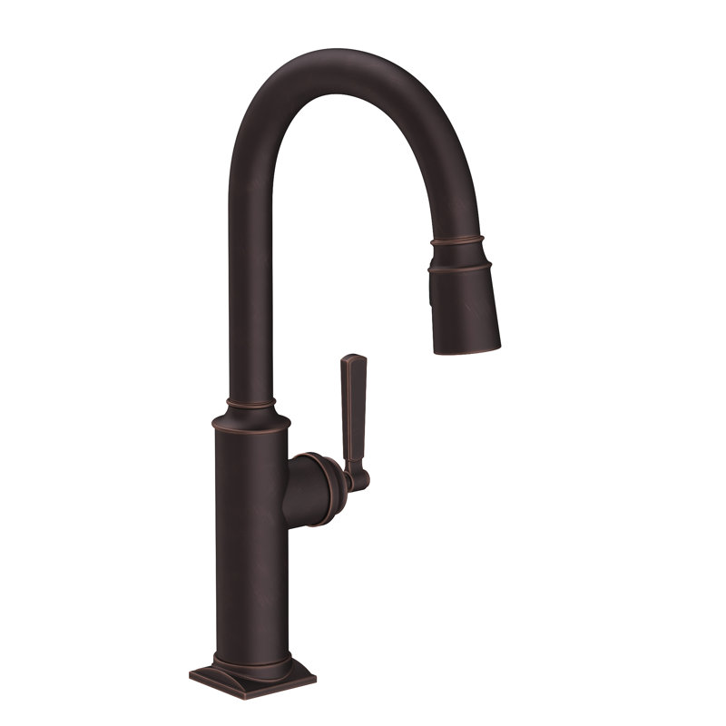 Adams Single Handle Pull Down Kitchen Faucet, Venetian Bronze