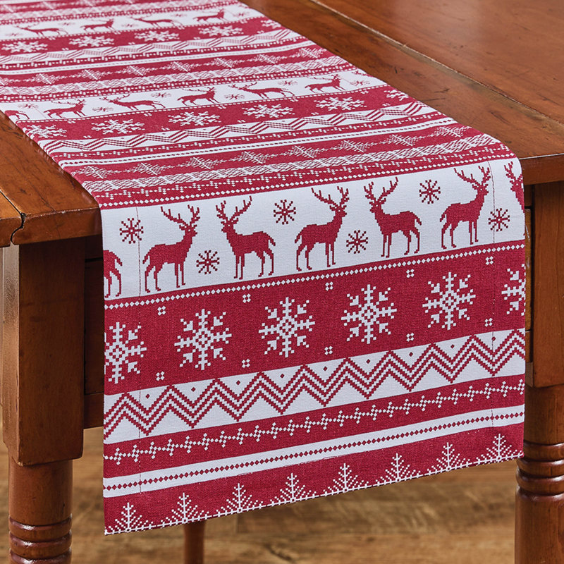 Patricia Heaton Home Holiday Fairisle Table Runner 13", 54" L x 13" W