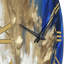 Transcendance abstraite en bleu et or II - Horloge murale abstraite-93379834