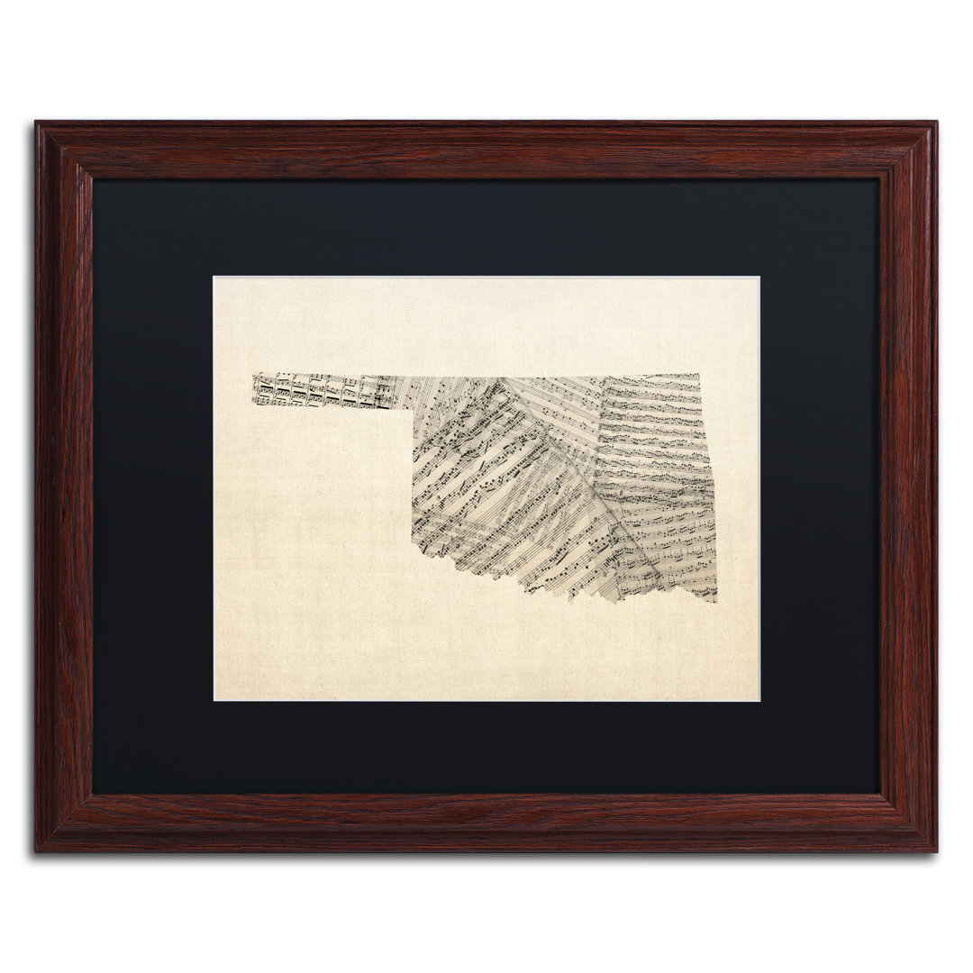 " Old Sheet Music Map Of Oklahoma " by Michael Tompsett 17 Stories 