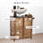 Brown and Gray Under Sink Cabinet with U-Shaped Cut-Out, Double Vented Doors, Towel Holder - Elements Collection