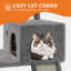 Grand arbre à chat 68,5 po, tour à chat robuste avec condo, perchoirs moelleux, poteaux à griffer en sisal, hamacs, panier, boule pendante-956719262