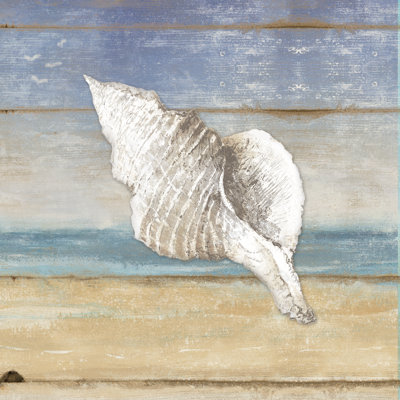Better at the Beach Conch Shell 1 Piece Wrapped Canvas Painting