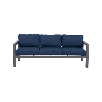 Abygayle Patio Sofa with Cushions by Ebern Designs
