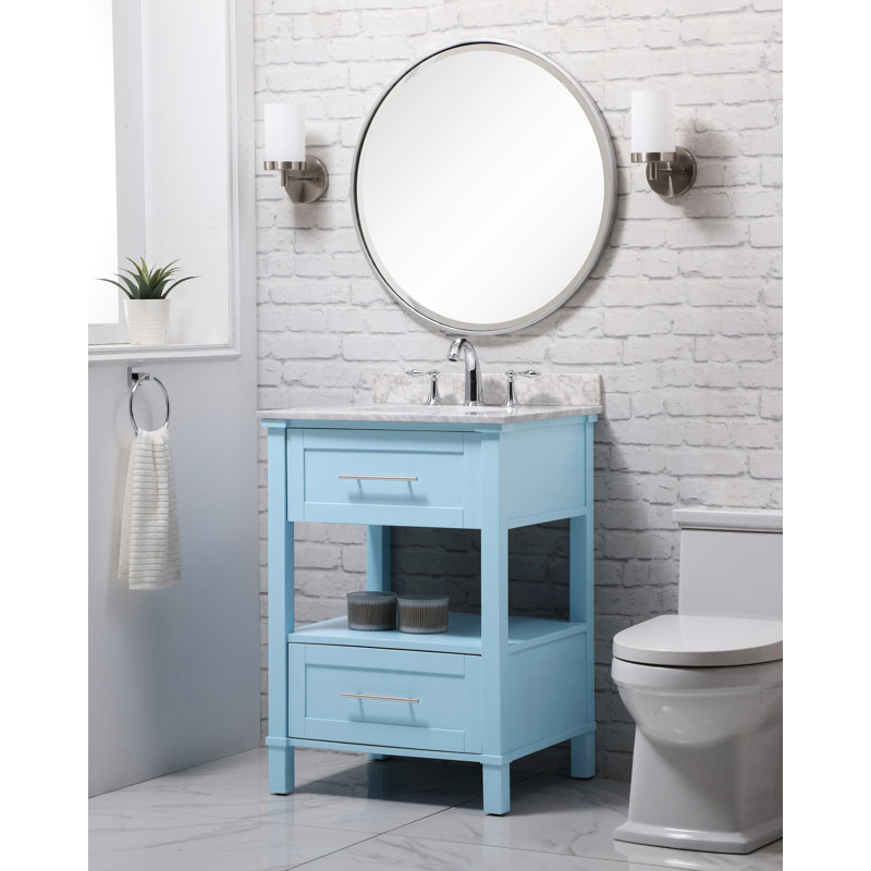 Ensemble de meuble-lavabo simple 25 po Audrit, Bleu poudre