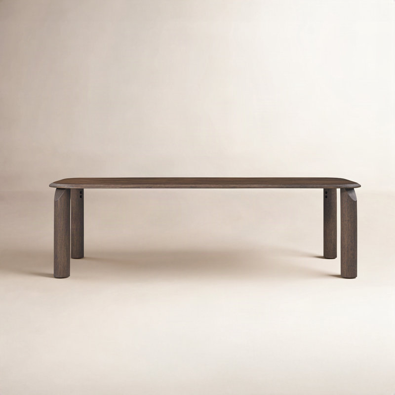 Vienna Rectangular Dining Table, Brown, 30" H x 86.61" L x 39.37" W