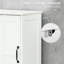 Armoire de rangement pour salle de bain grande et mince - avec tablette ouverte, tiroir, portes encastrées et tablettes réglables
