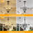 5-Light White Wood Chandeliers