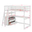 Lit mezzanine simple avec bureau et tablettes, deux tiroirs intégrés-114554957