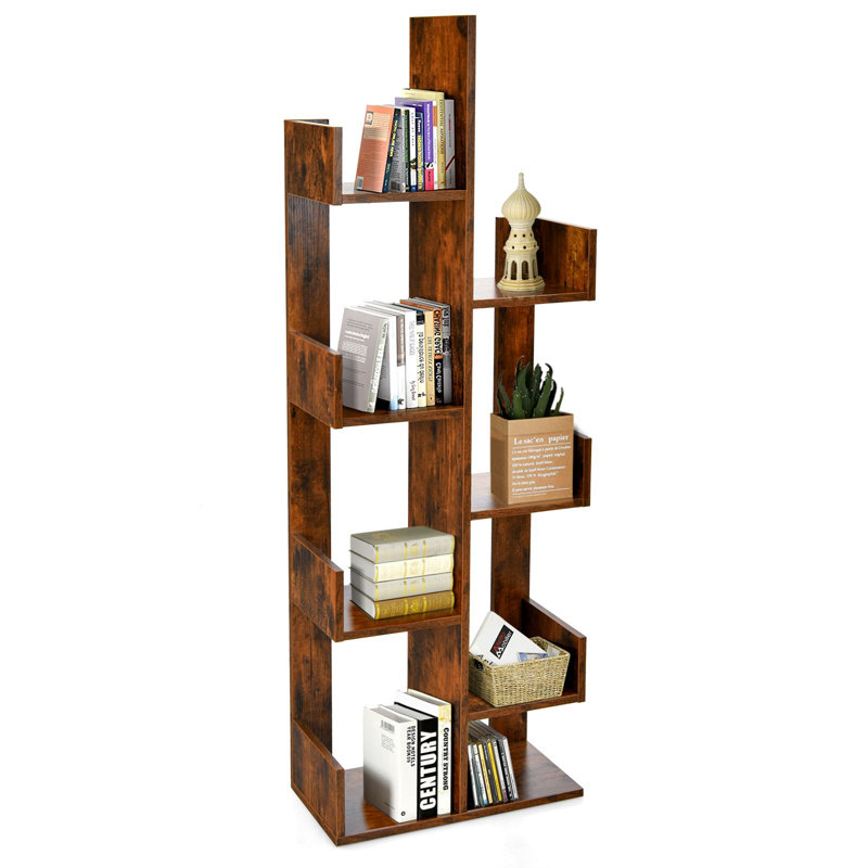 145cm H x 50cm W Etagere Bookcase, Brown