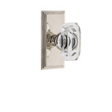 Grandeur Carré Plate Single Dummy with Baguette Crystal Door Knob