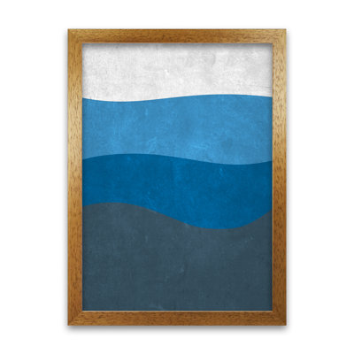 Abstract Blue Seascape Grunge - Print