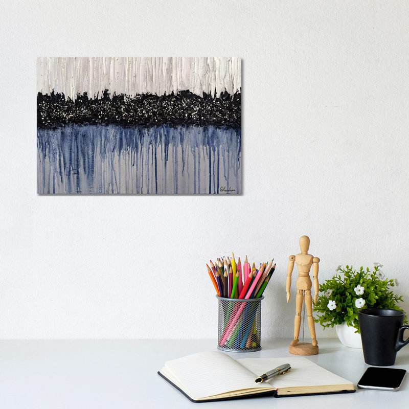 Melting Ice by Nikki Chauhan - Wrapped Canvas Painting, 20.32 cm H x 30.48 cm W