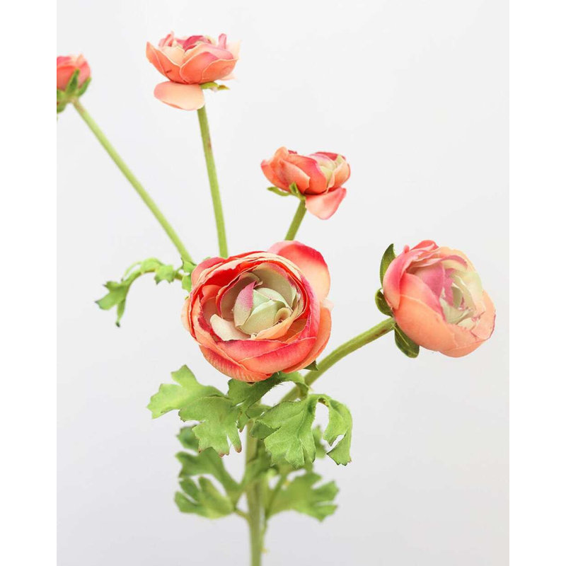 Real Touch Coral Ranunculus 22”, Coral