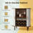 Modern Farmhouse Bar Cabinet with Wine Rack & Glass Holder,  Kitchen Sideboard with Storage-129503864