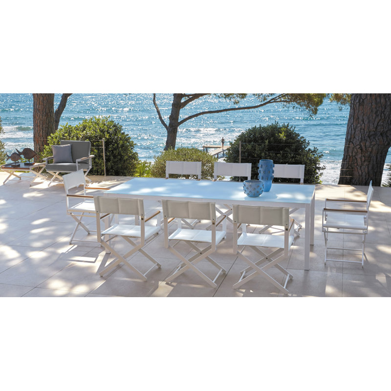 OSKAR - Folding Director's Chair - Mat Blanc Frame - Blanc Seat, Mat Blanc