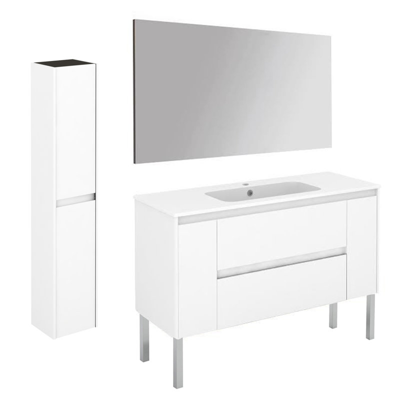 Ambra 47.4'' W Single Vanity, Gloss White